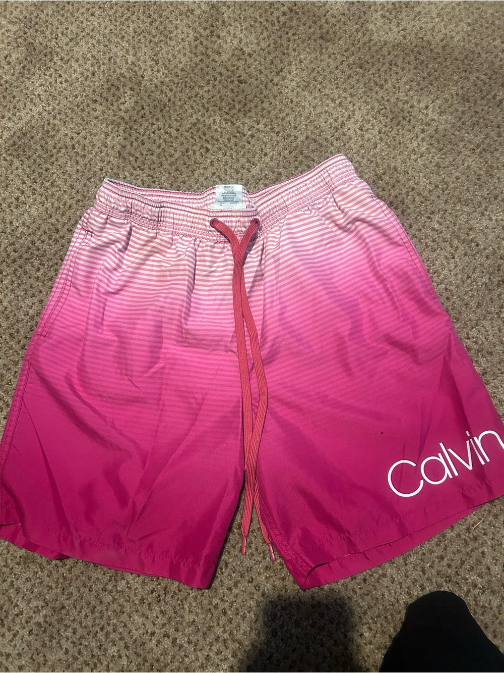 Calvin Klein Men's Pink Gradient Swim Trunks